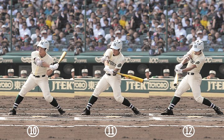 報徳学園高・小園海斗 ややバットが遠回り気味だが足の使い方に高い