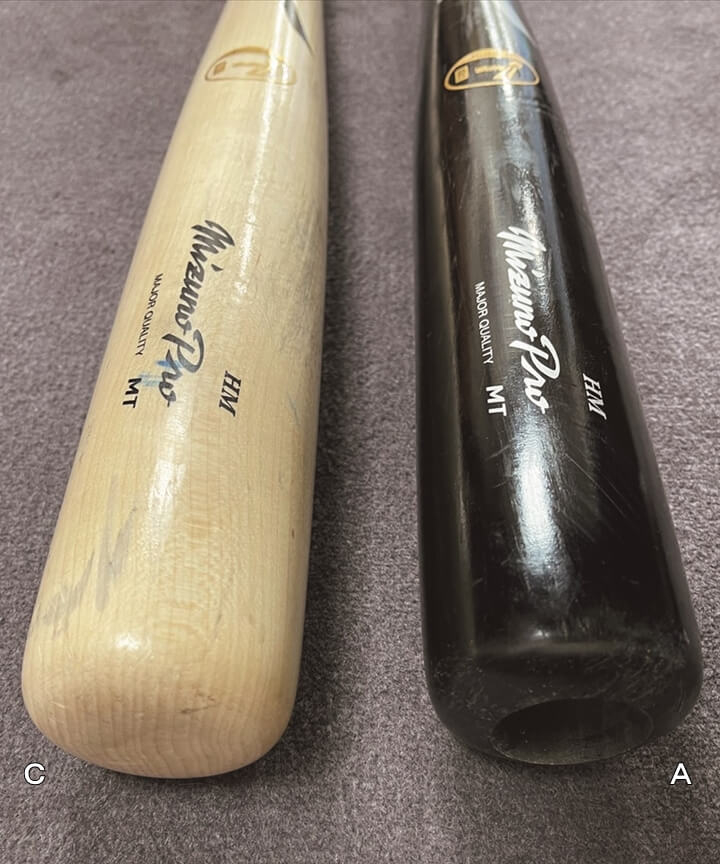 ヤクルト山崎晃大朗選手バットNPB ヤクルト・山崎晃大朗 ミズノのバット 操作性が増した新バット