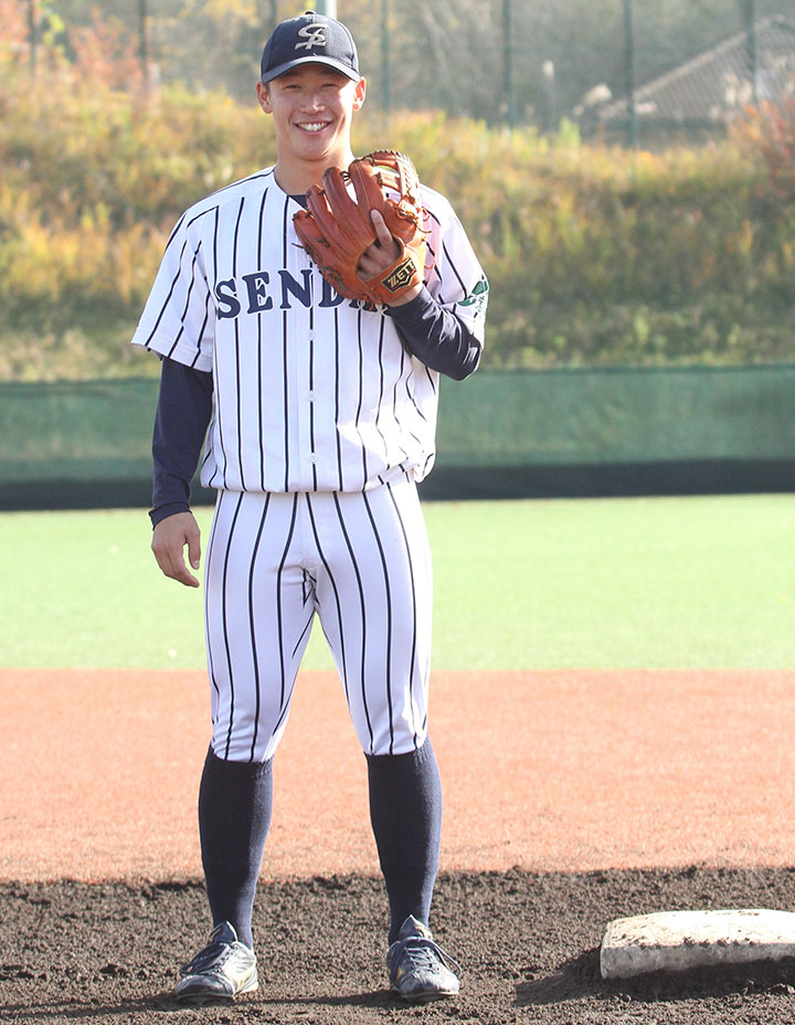 辻本倫太郎(仙台大・内野手)笑顔と全力疾走を貫く強打遊撃手「守備範囲